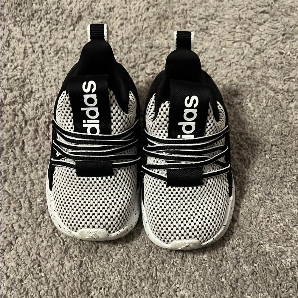 Adidas Kids Black and White Sneakers